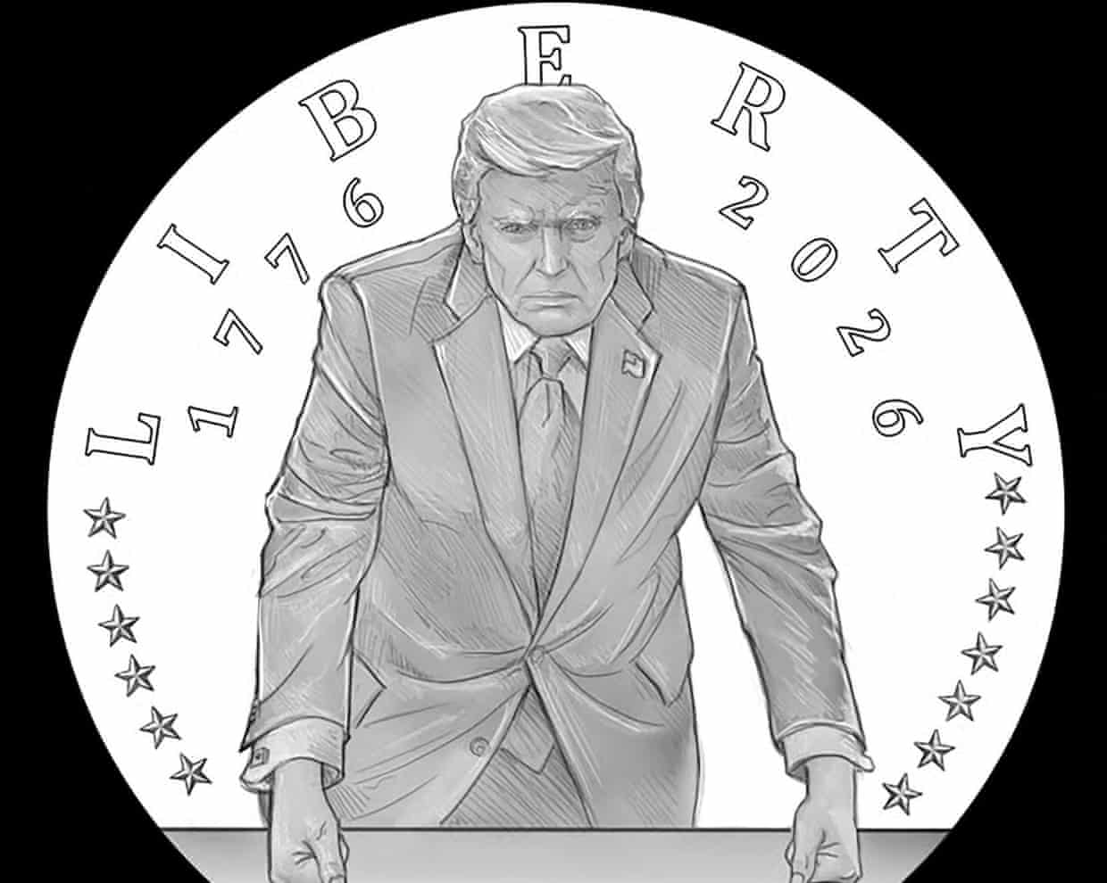 icon for Trump's face on US gold coin by July 4?
